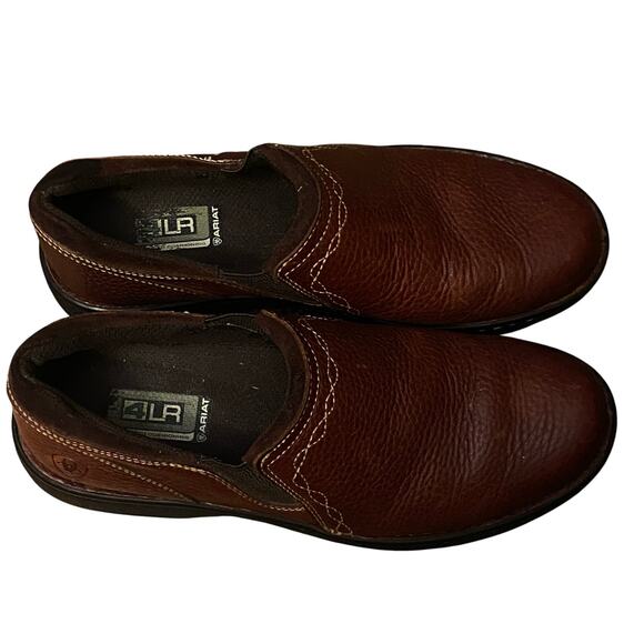 Ariat "Loden 10001296" Women's Brown Leather Slip On Loafer, Western, 4LR, 8.5 - Picture 3 of 7